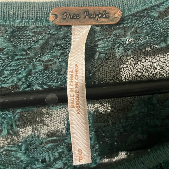 We The Free shiner lace emerald green top - Picture 3 of 7